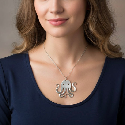 Memorial Jewelry And Keepsakes from YOUR Silverware: Octopus Pendant