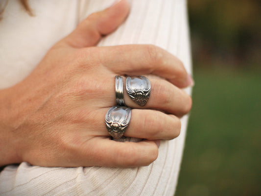Lisette Spoon Ring, Stainless Steel