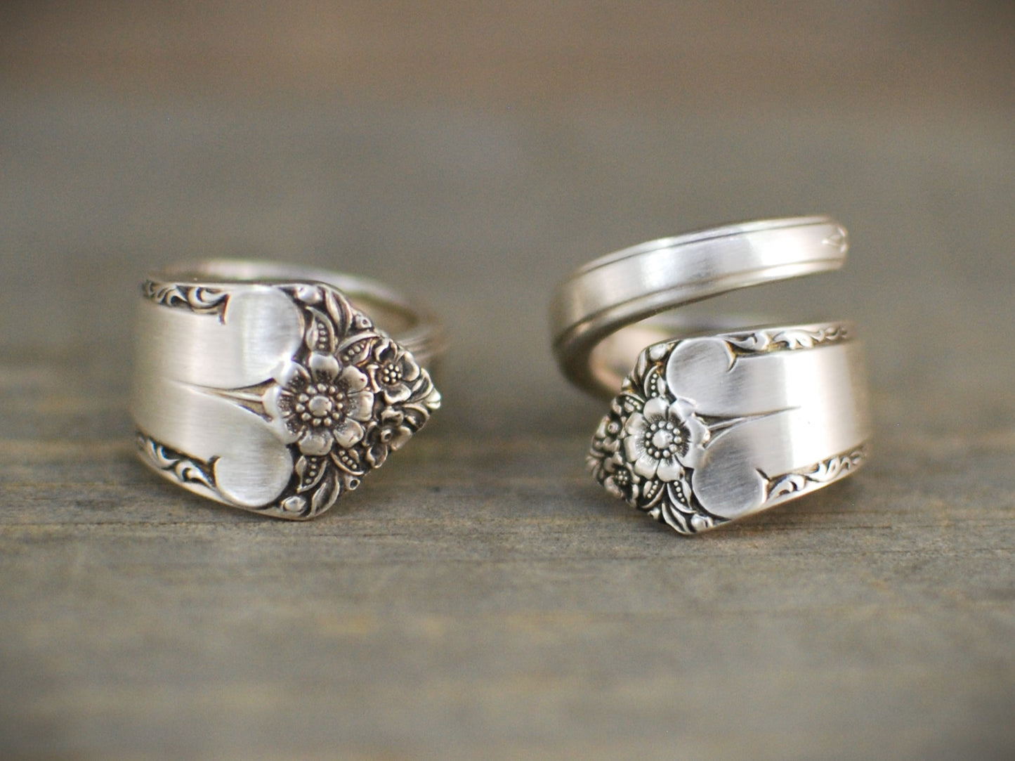 Starlight Spoon Ring, Silver Plated