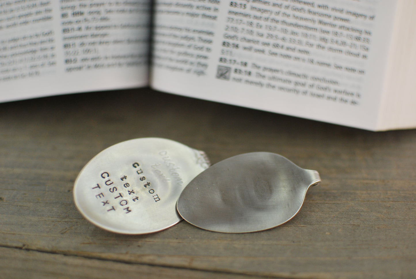Personalized Spoon Bookmark, Silver Plated