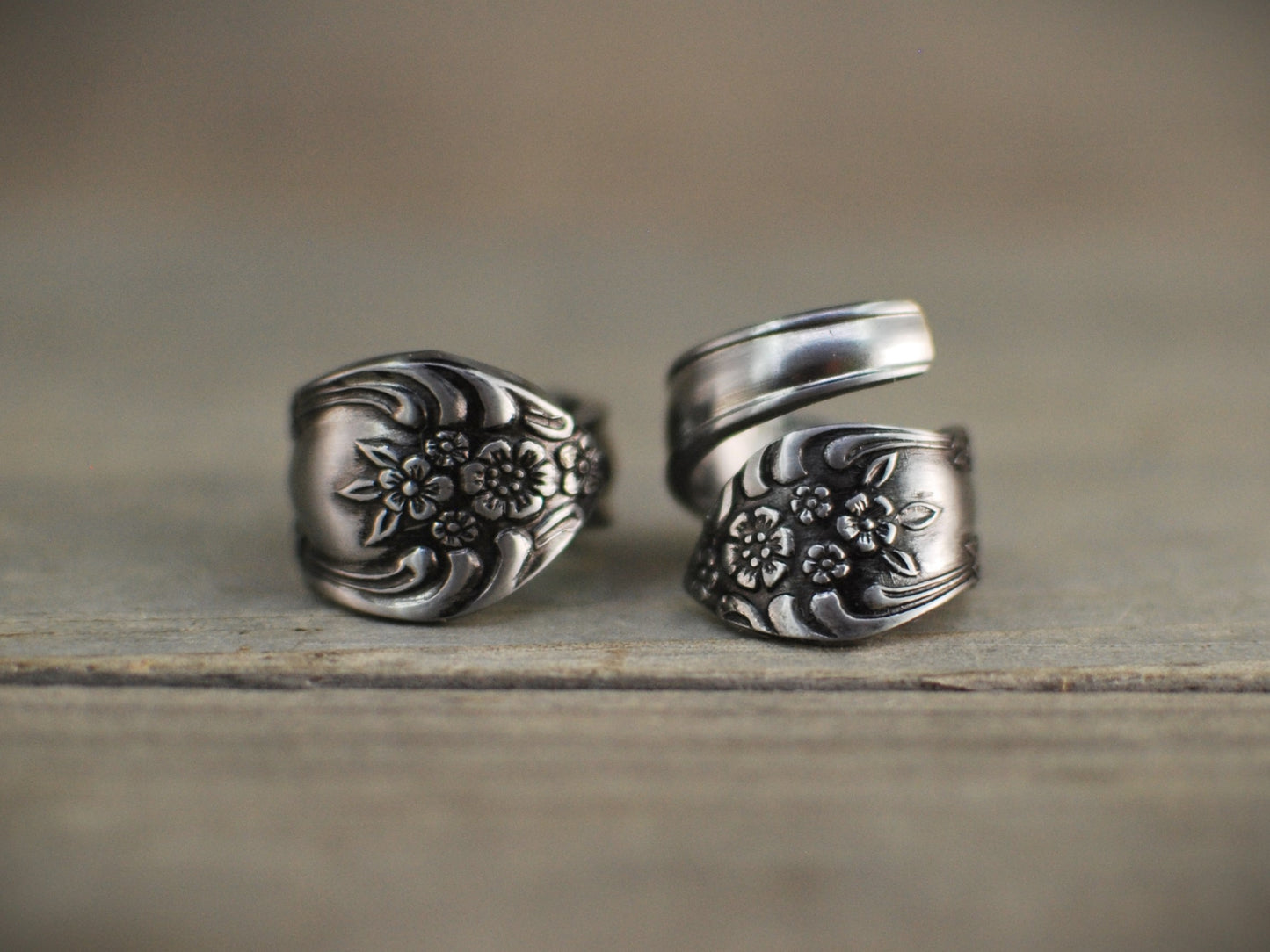 Dream Rose Spoon Ring, Stainless Steel