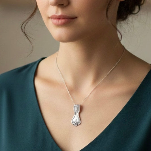 Memorial Jewelry And Keepsakes from YOUR Silverware: Handle Pendant