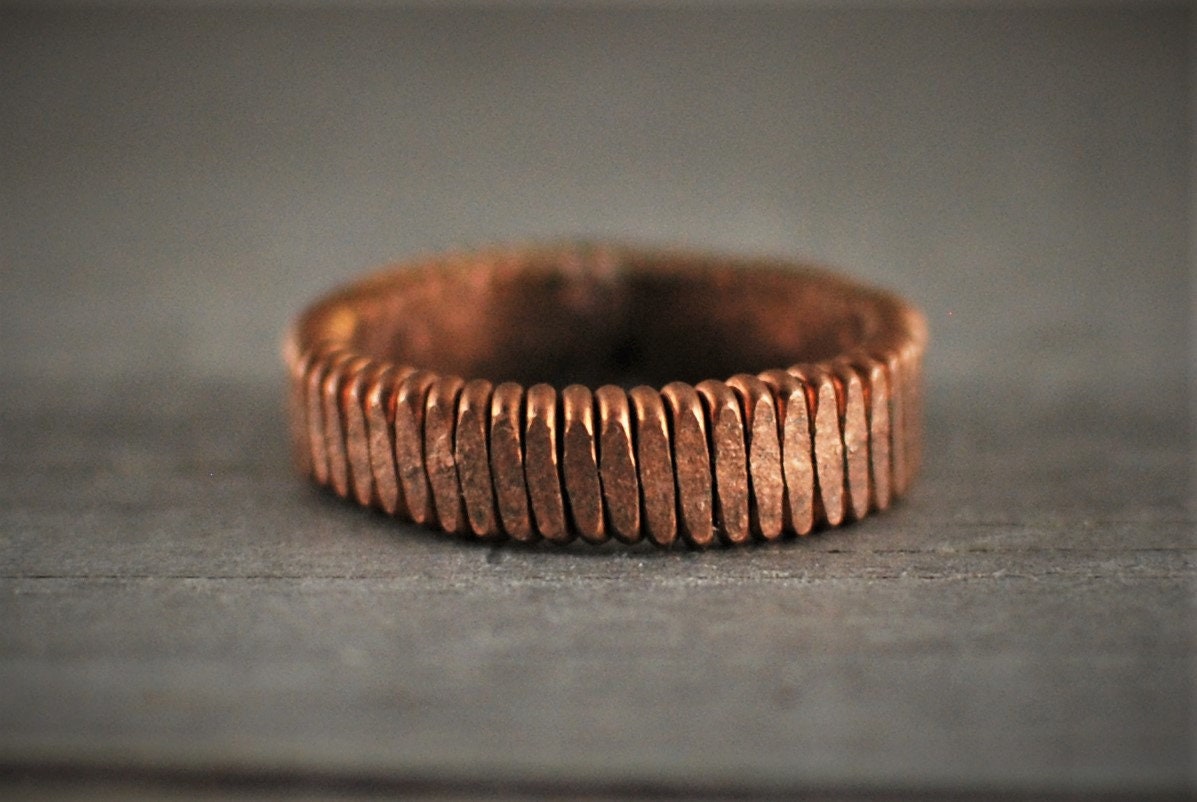 Hammered Piano Wire Ring