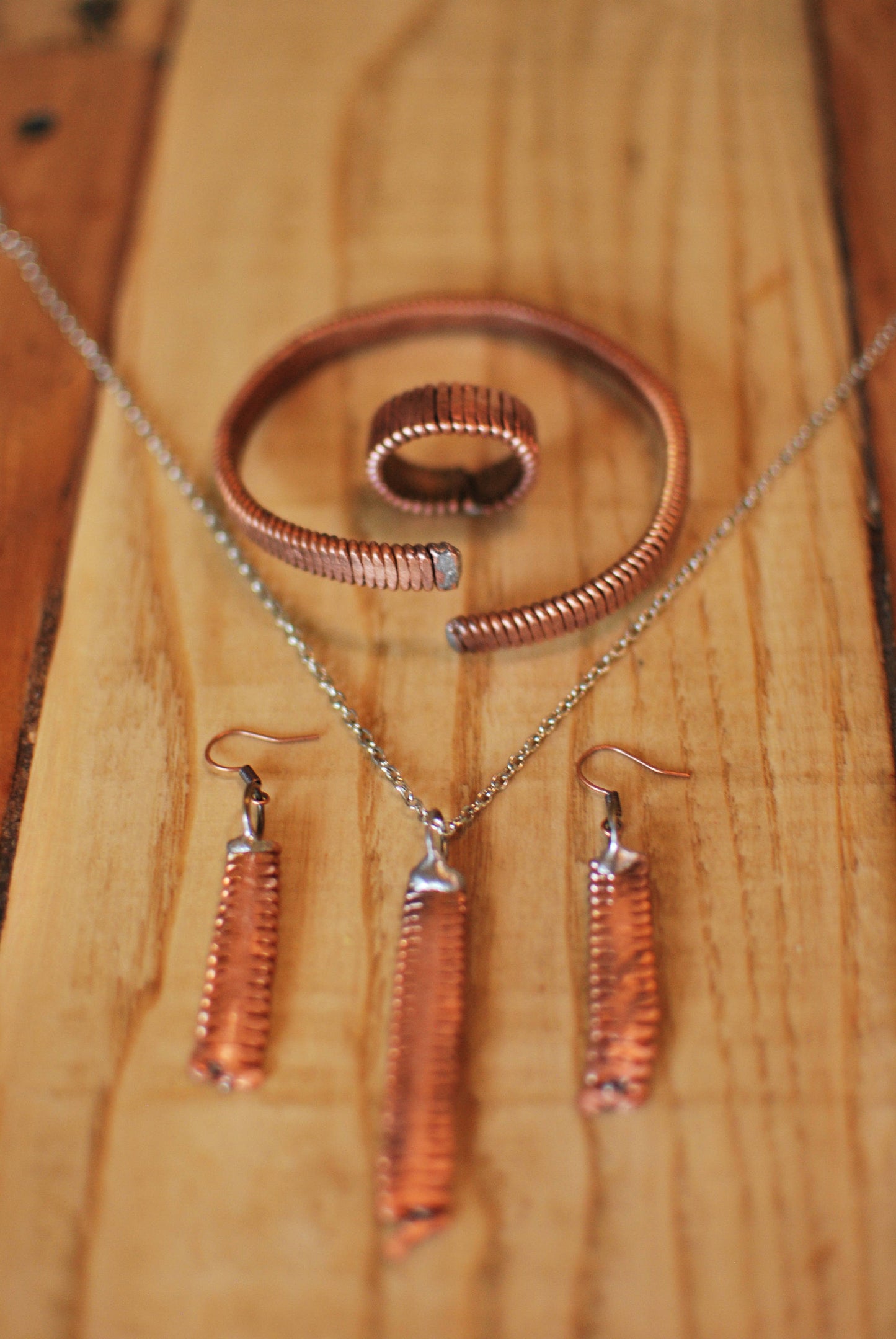 Jewelry Set, Piano String Jewelry, Hammered Piano String, Hammered Jewelry, Piano Wire, Piano String Jewelry Set, Piano Earrings, Piano Ring