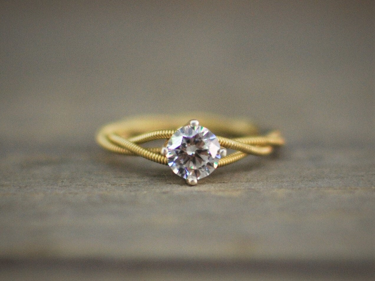 Guitar String Engagement Ring, Purity Ring, Birthstone Ring, Guitar String Jewelry, Unique Engagement Ring, Guitar Gifts, Wedding Ring, Gold