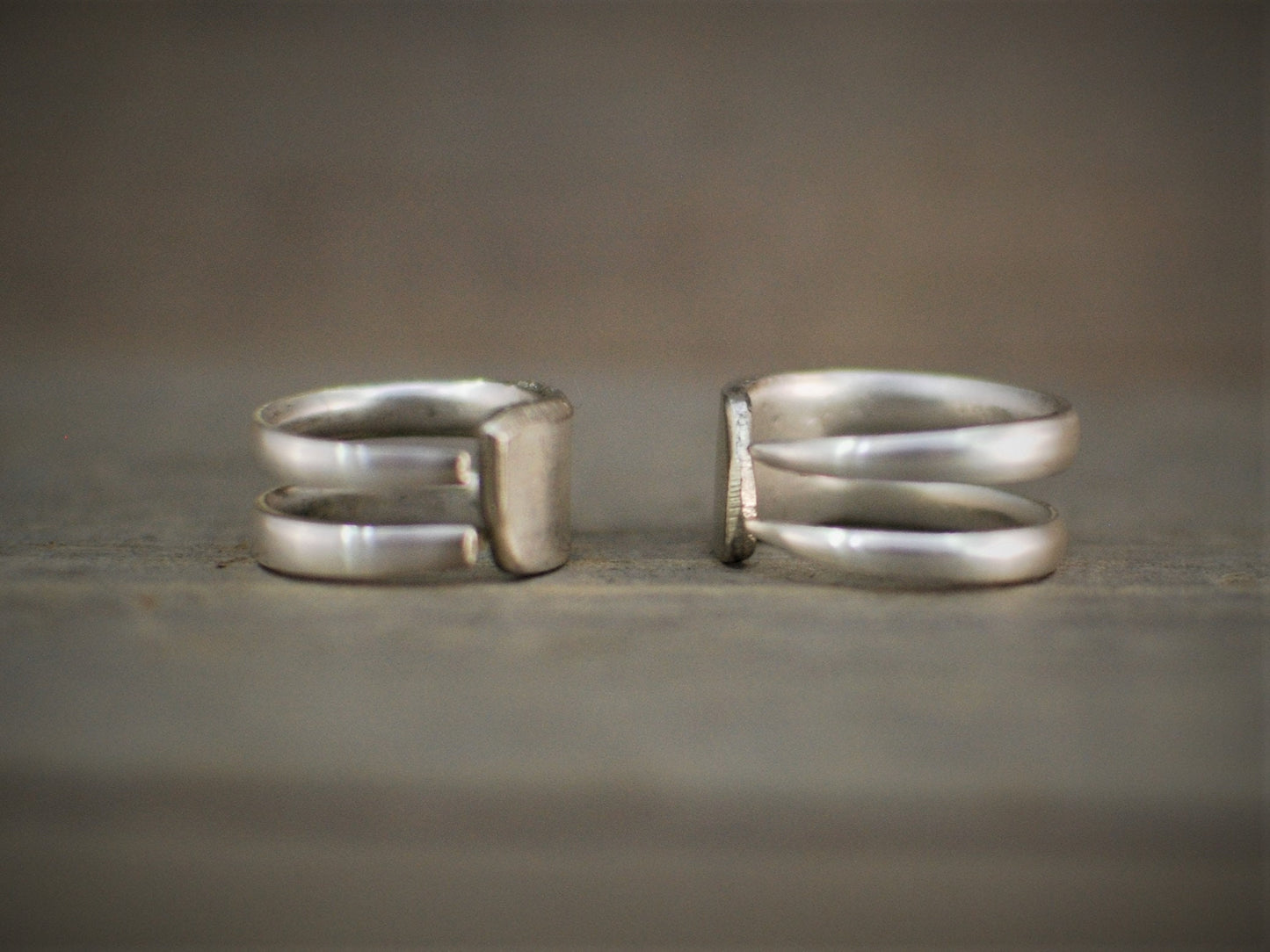 Fork Ring, Silver Fork Ring, Fork Tine Ring, Double Ring, Personalized Ring, Silverware Jewelry, Silver Boho Ring, Recycled Fork Ring
