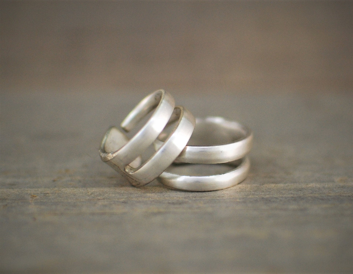 Fork Ring, Silver Fork Ring, Fork Tine Ring, Double Ring, Personalized Ring, Silverware Jewelry, Silver Boho Ring, Recycled Fork Ring