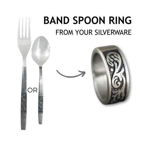 Memorial Jewelry And Keepsakes from YOUR Silverware: Band Spoon Ring