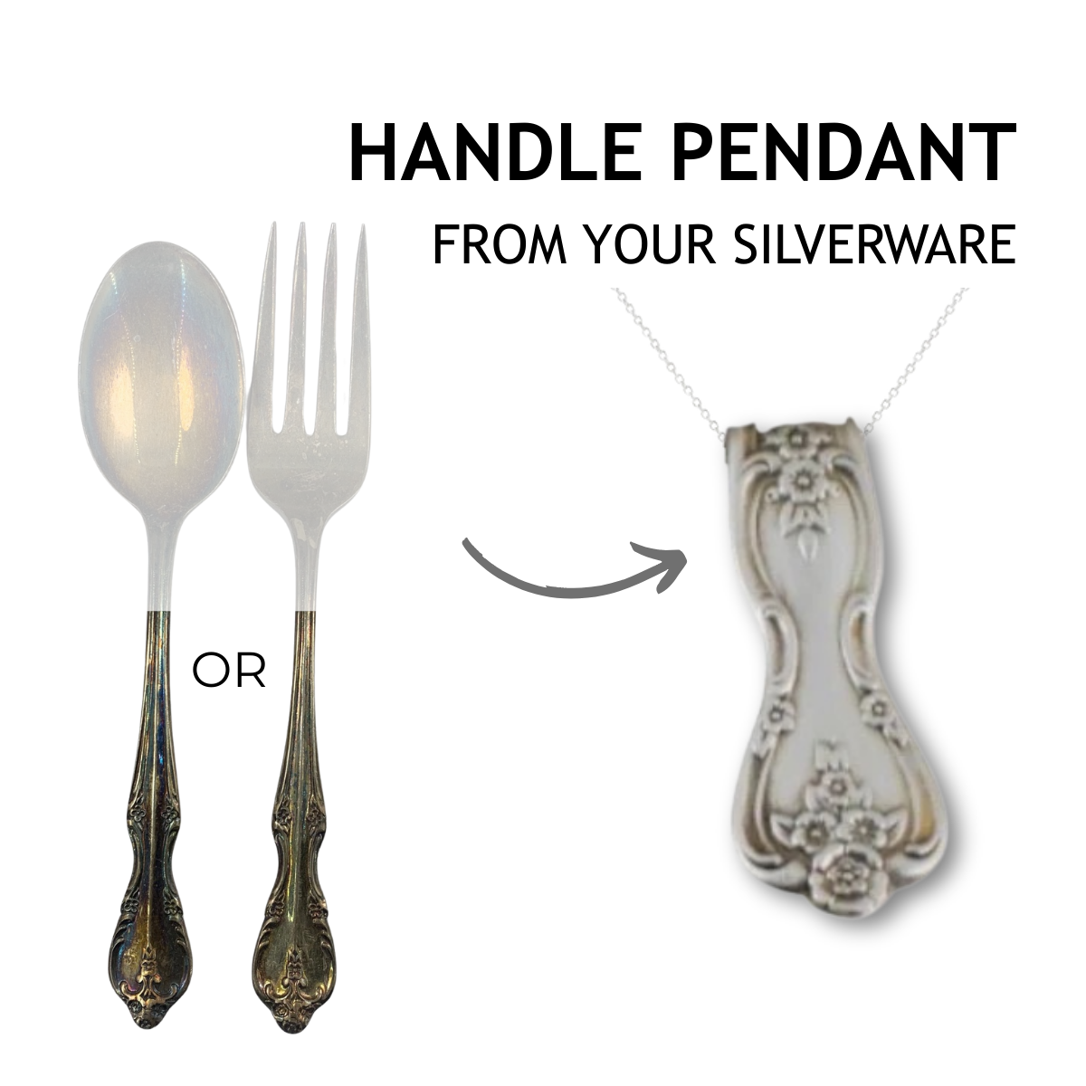 Memorial Jewelry from YOUR Silverware: Custom Personalized Gifts Handmade from Personal Flatware Sets, Spoon Ring