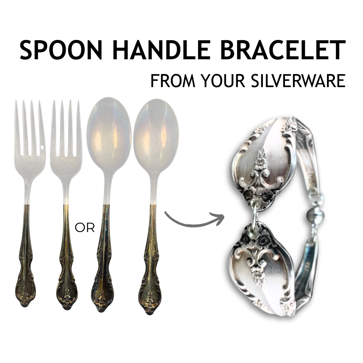 Memorial Jewelry from YOUR Silverware: Custom Personalized Gifts Handmade from Personal Flatware Sets, Spoon Ring