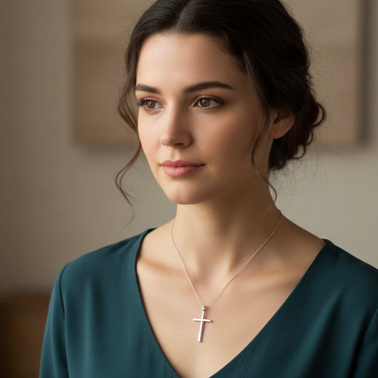 Memorial Jewelry And Keepsakes from YOUR Silverware: Cross Tine Pendant