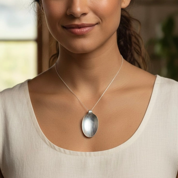 Memorial Jewelry And Keepsakes from YOUR Silverware: Spoon Bowl Pendant