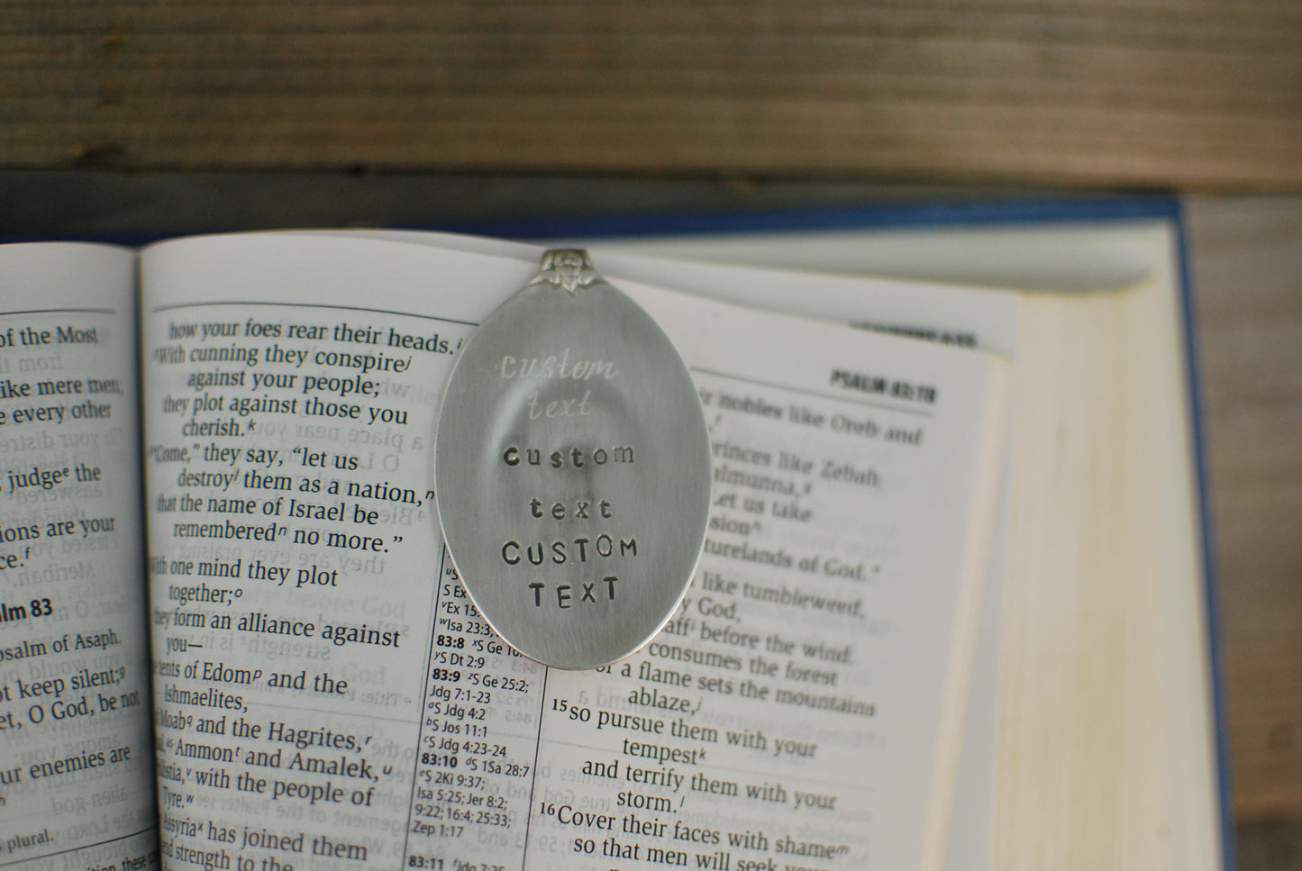 Personalized Spoon Bookmark, Silver Plated