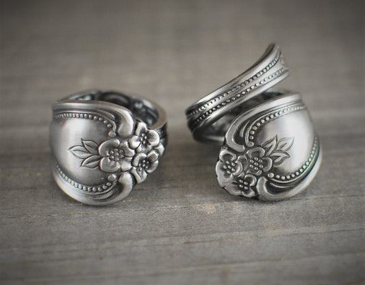 Precious Rose Spoon Ring, Stainless Steel