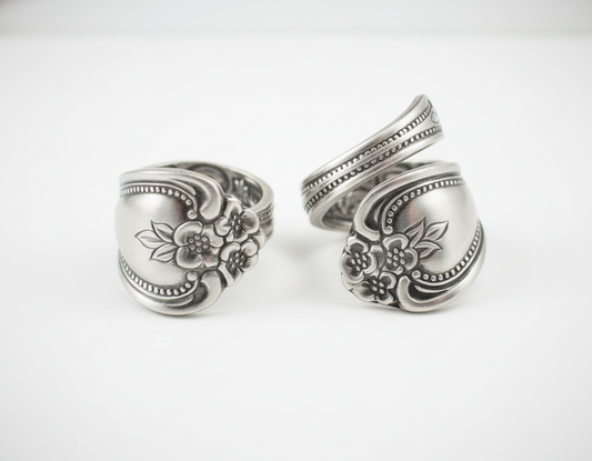 Precious Rose Spoon Ring, Stainless Steel