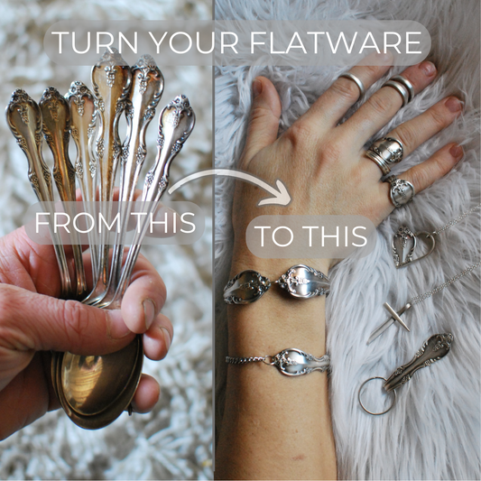 Memorial Jewelry from YOUR Silverware: Custom Personalized Gifts Handmade from Personal Flatware Sets, Spoon Ring