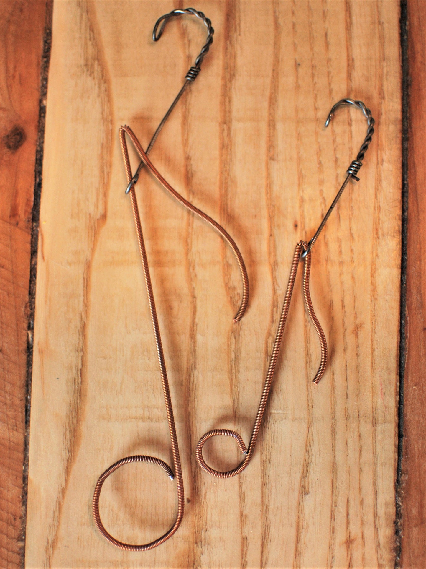 Recycled Piano String Christmas Ornament: Treble Clef, Musical Note