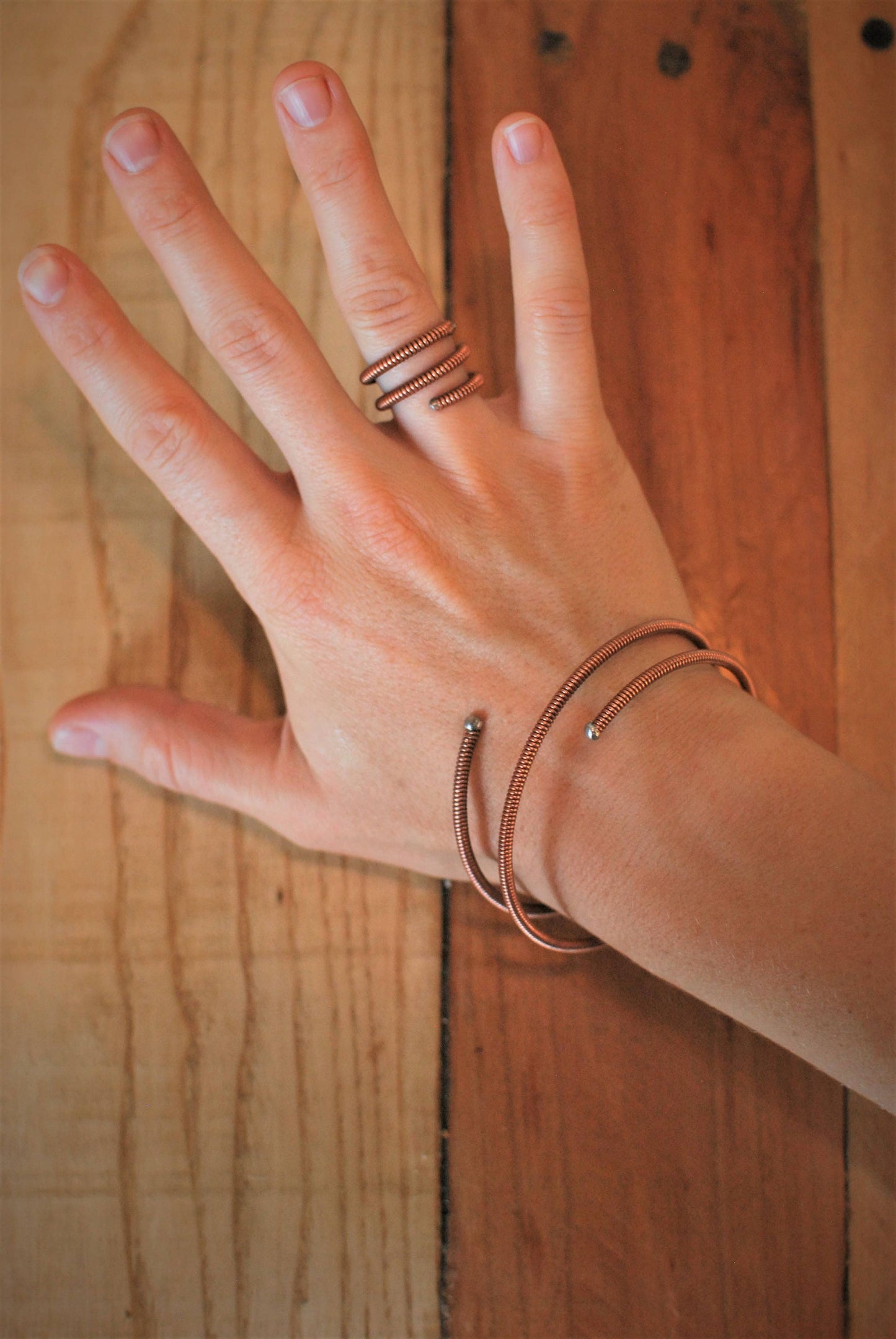 Recycled Piano String Jewelry Set: Treble Clef Necklace, Bracelet, Earrings