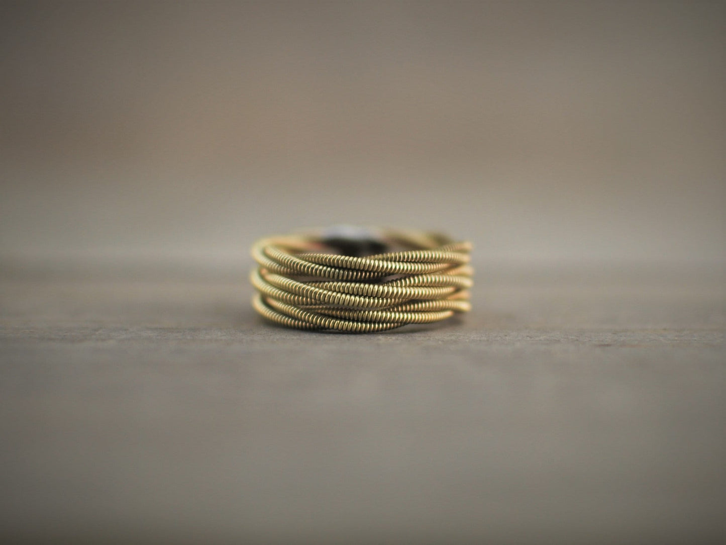 Stacked Guitar String Ring: Recycled Music Jewelry, Custom Size and Color Pattern Options