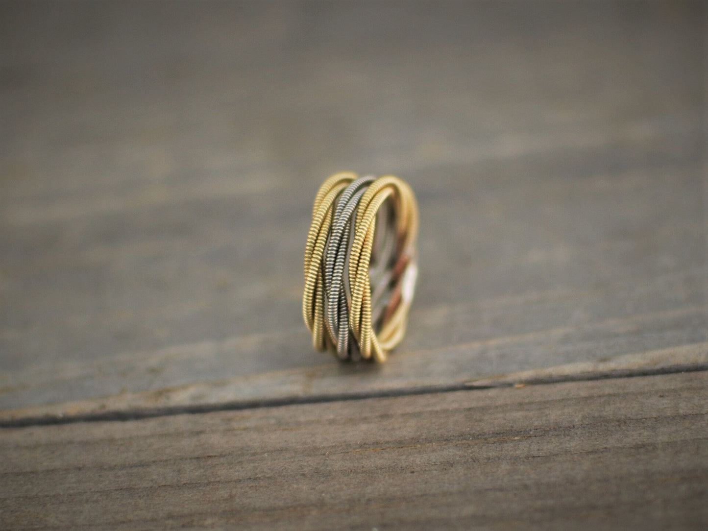 3 Stacked Guitar String Rings, Silver Ring, Guitar String Jewelry, Stacked Ring, Stacking Rings, Gift for Him, Gift for Musician, Music Gift