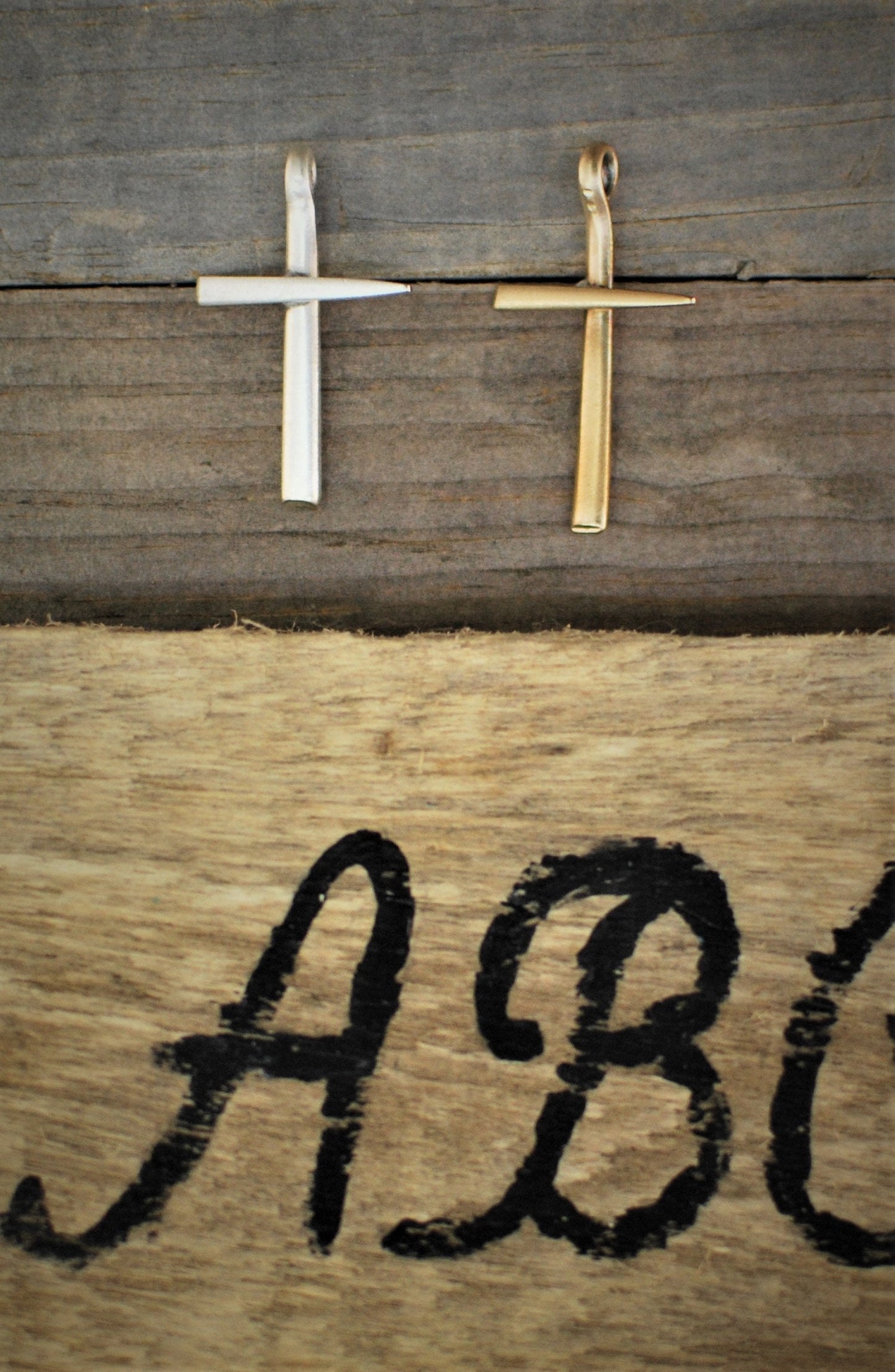 Upcycled Fork Tine Cross Pendant: Christian Necklace