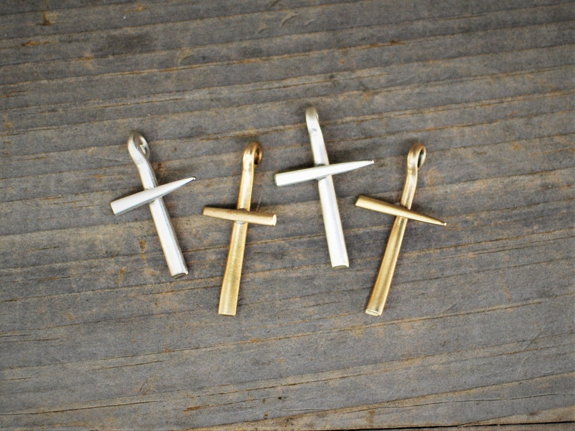 Upcycled Fork Tine Cross Pendant: Christian Necklace