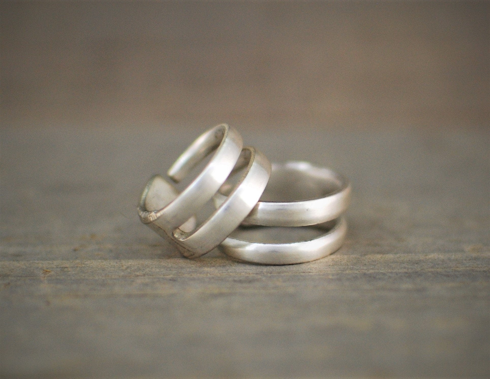 Recycled Silver Plated Fork Ring: Handcrafted Silverware Jewelry