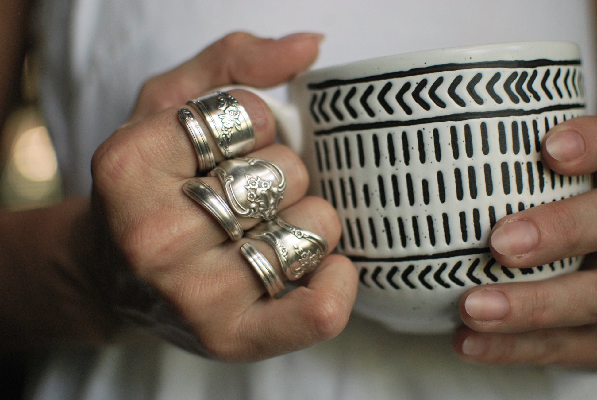 Mystery Silver Spoon Ring: Minimalist Silver Spoon Ring Made to Size