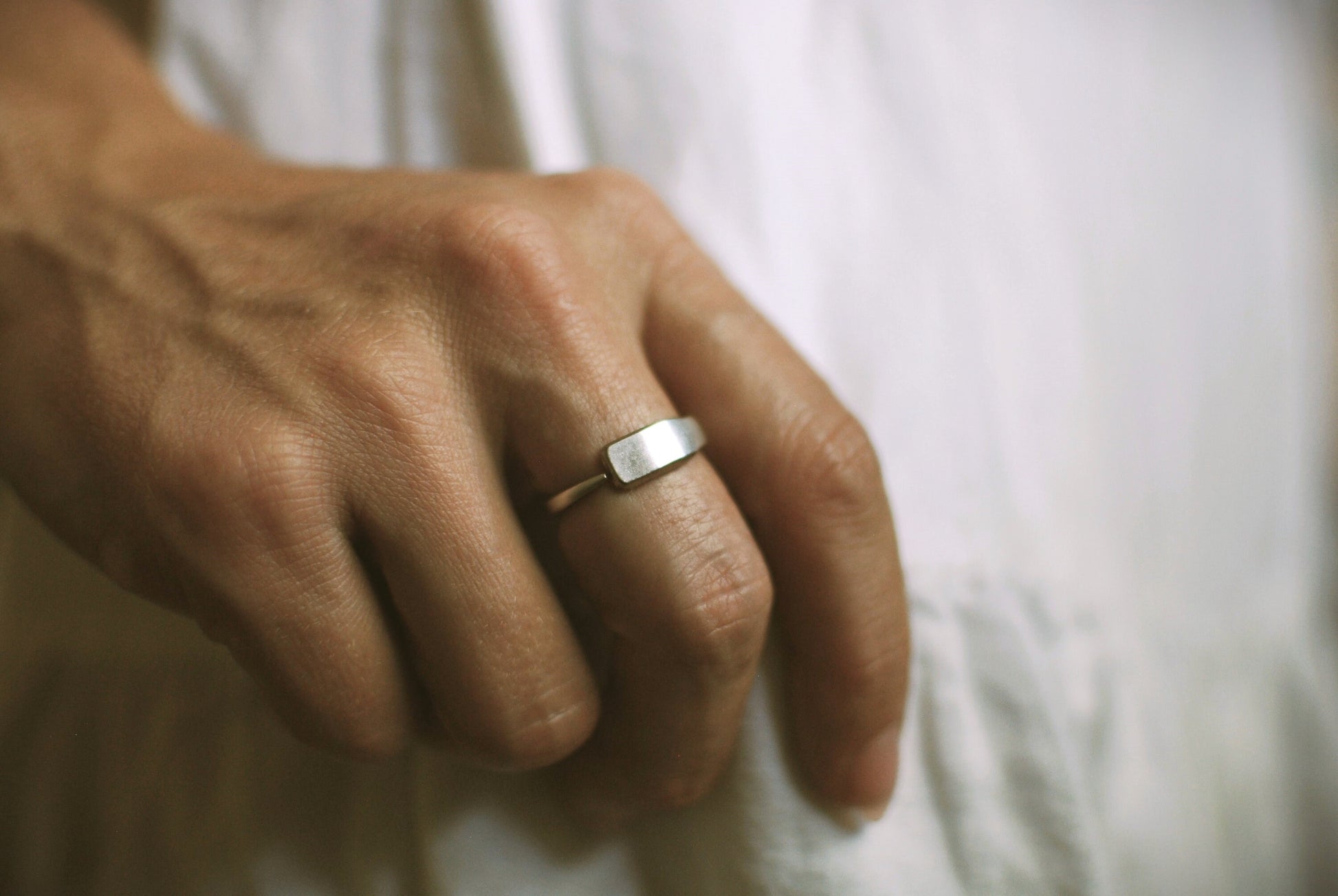 Recycled Silver Plated Fork Ring: Handcrafted Stacking Jewelry, Optional Personalization