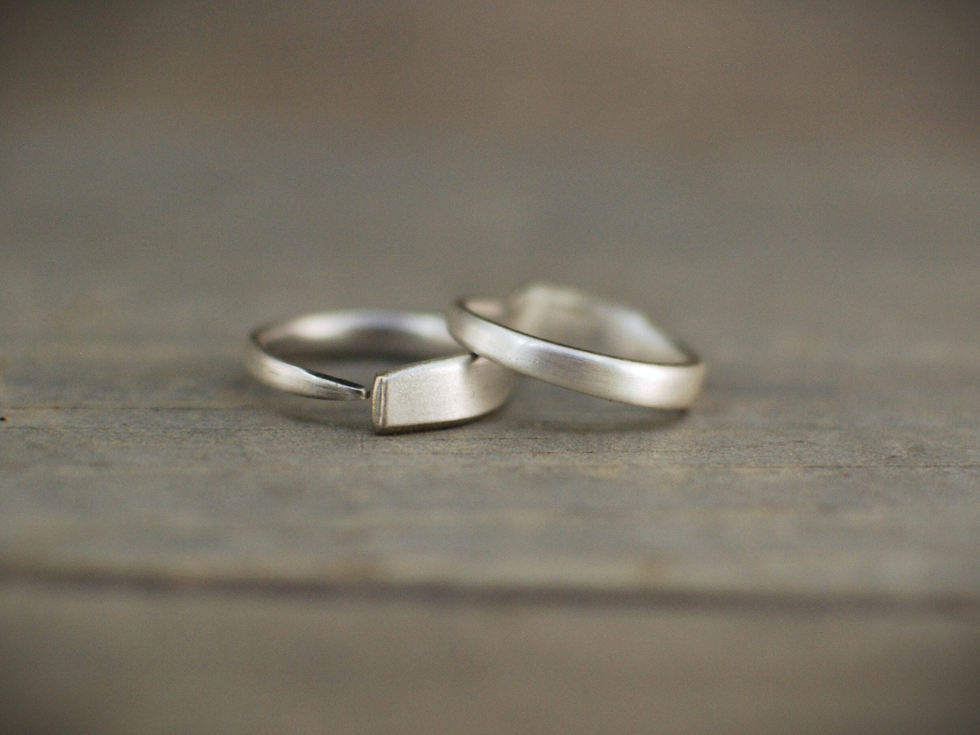 Recycled Silver Plated Fork Ring: Handcrafted Stacking Jewelry, Optional Personalization