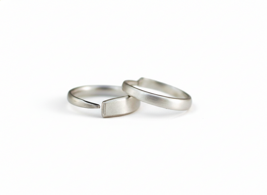 Recycled Silver Plated Fork Tine Ring: Handcrafted Stacking Jewelry, Optional Personalization