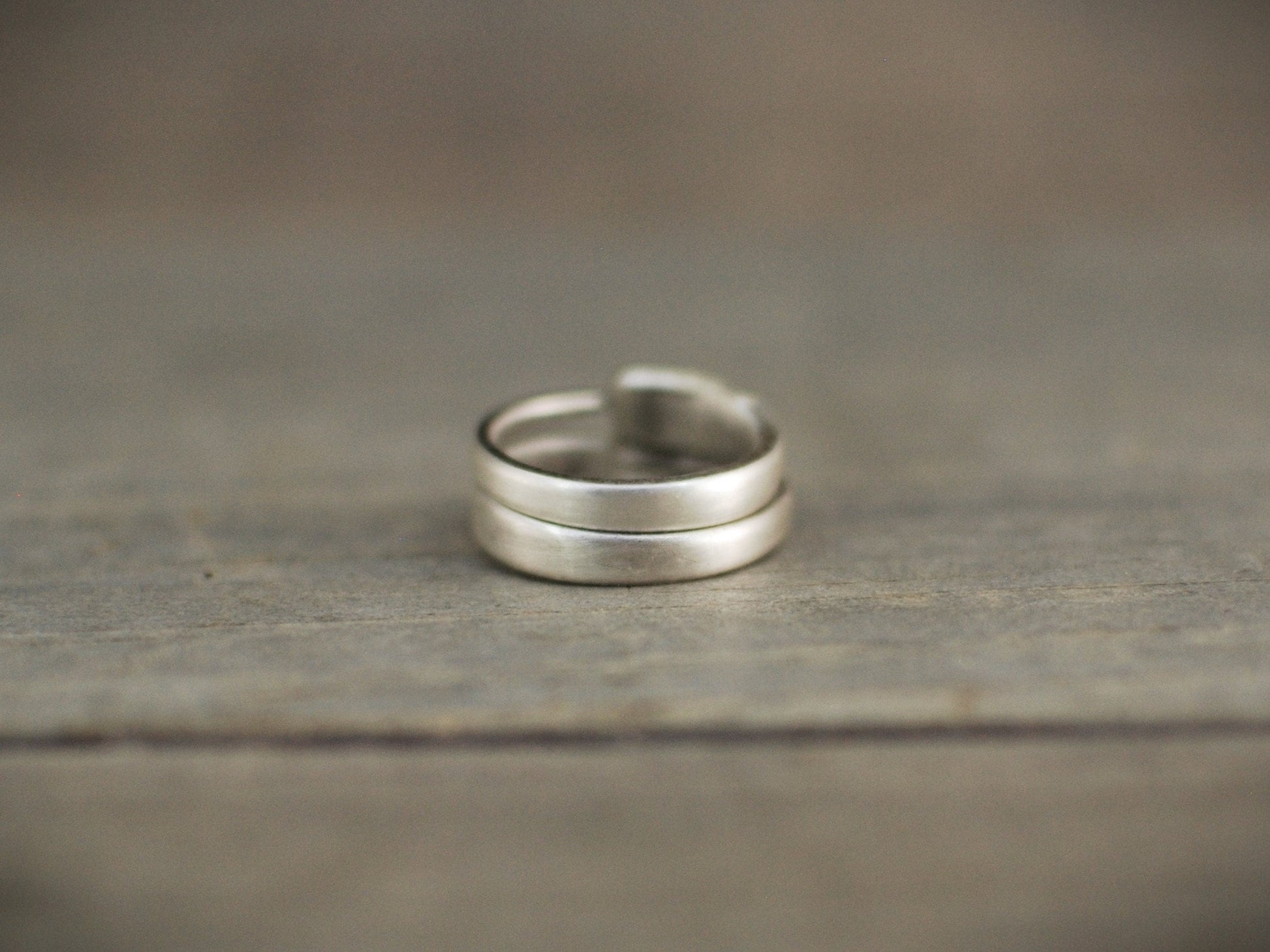 Recycled Silver Plated Fork Ring: Handcrafted Stacking Jewelry, Optional Personalization