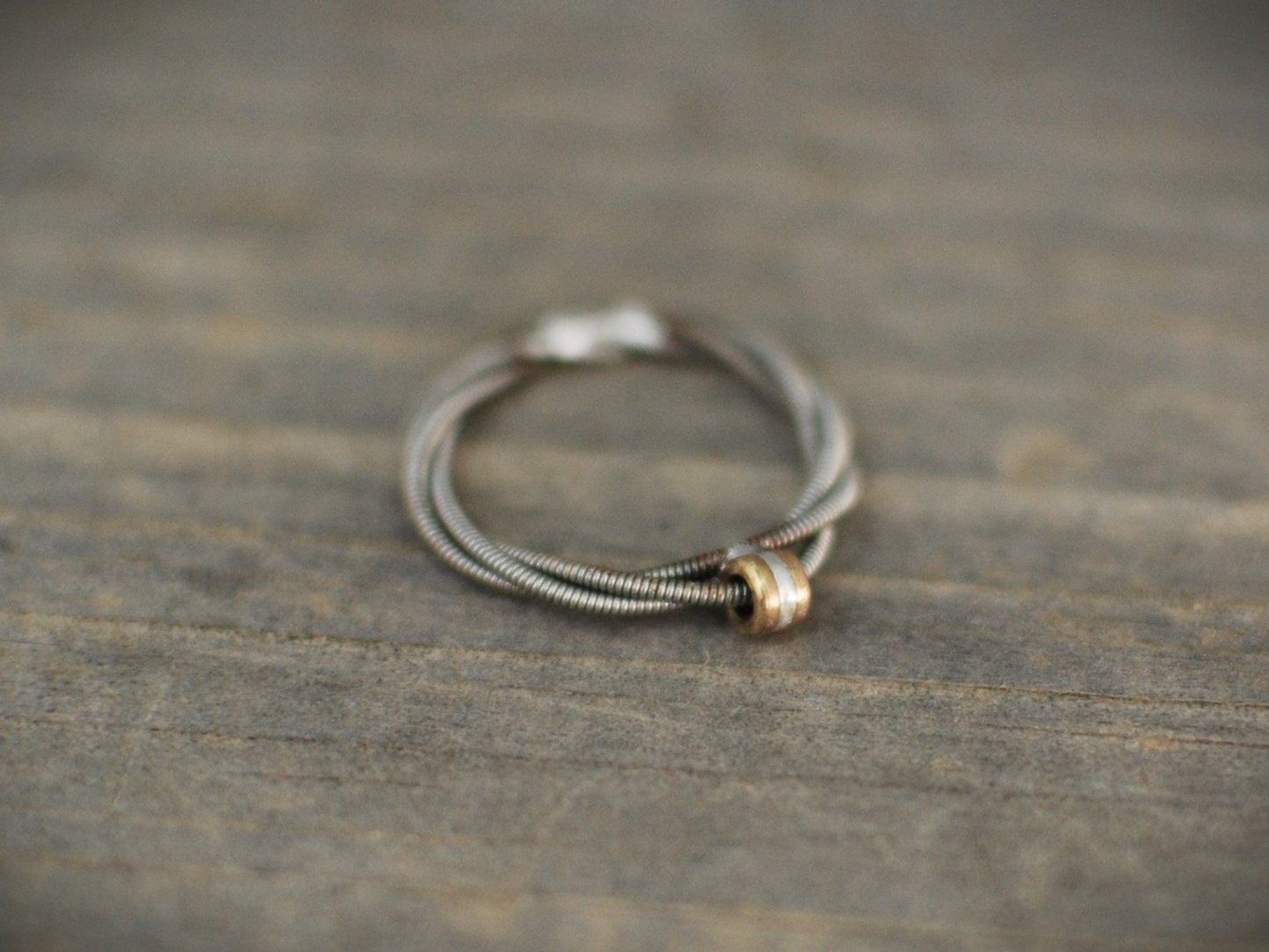 Recycled Guitar String Ring: Minimalist Engagement Style