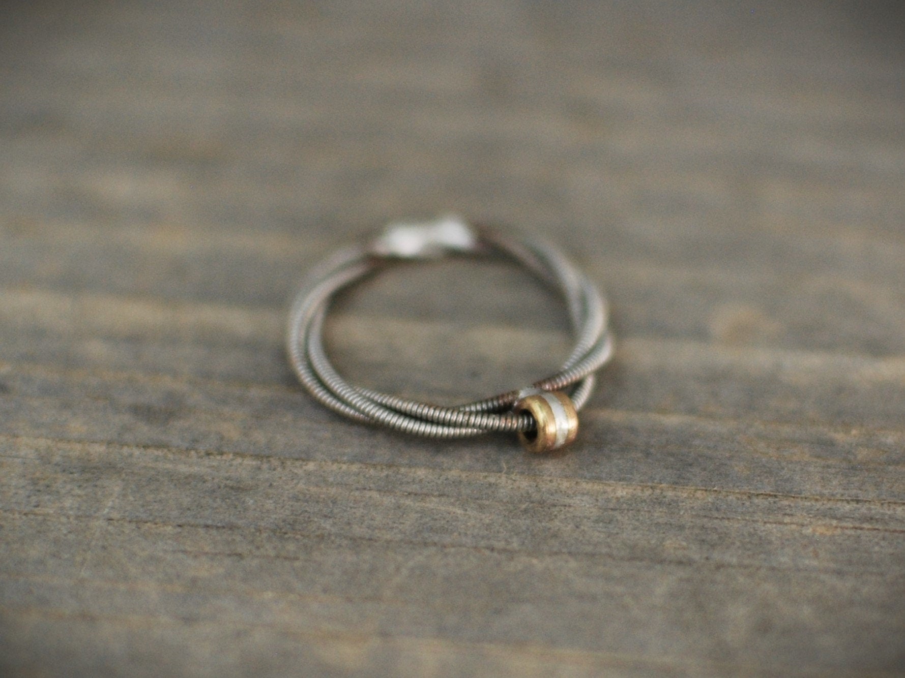 Recycled Guitar String Ring: Minimalist Engagement Style