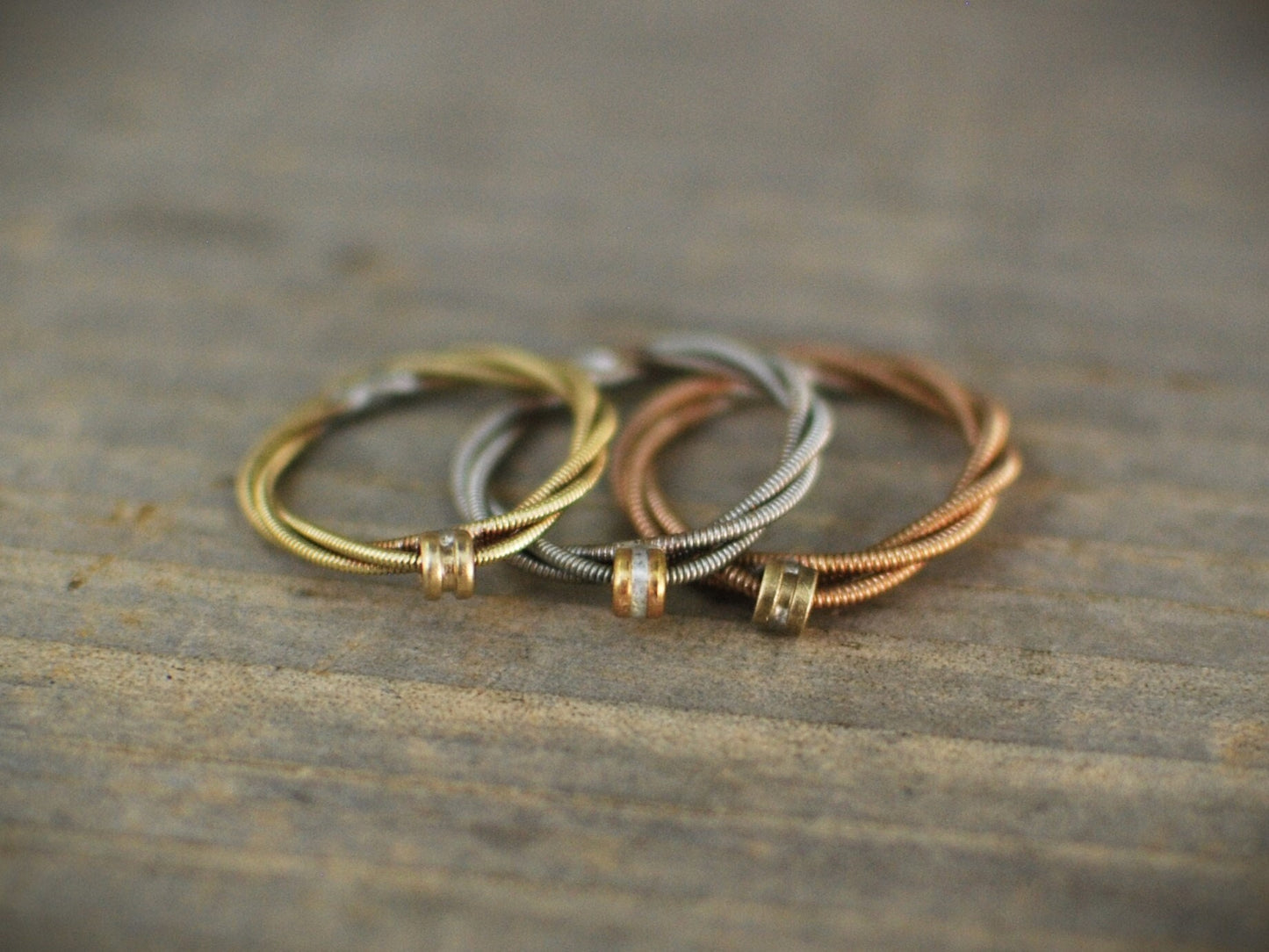 Recycled Guitar String Ring: Minimalist Engagement Style