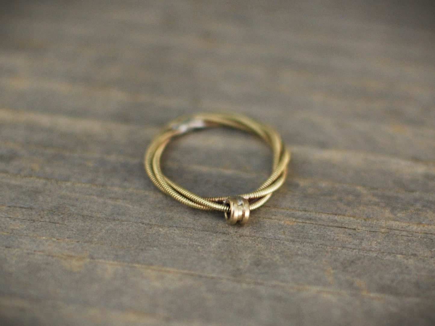 Recycled Guitar String Ring: Minimalist Engagement Style