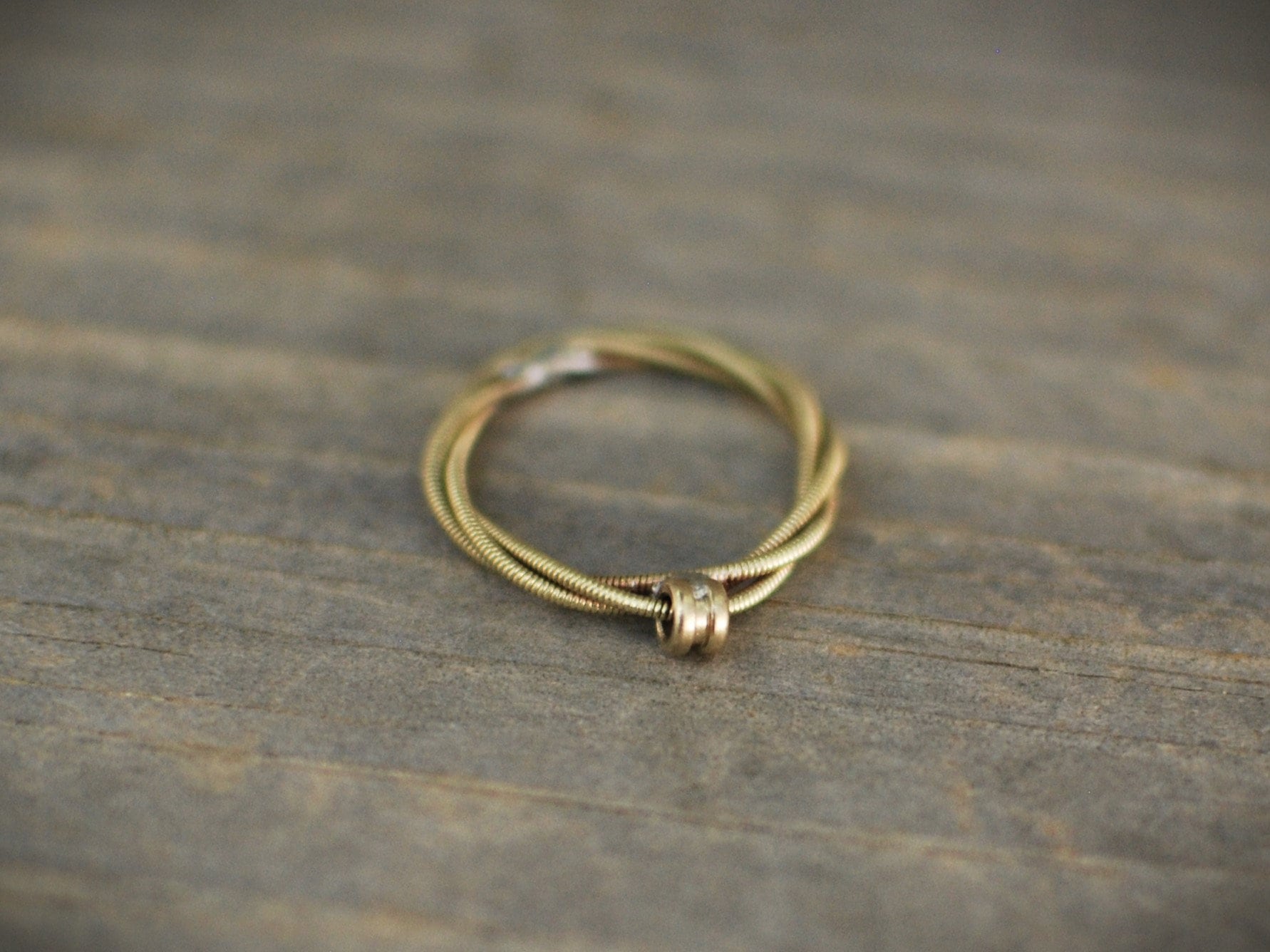 Recycled Guitar String Ring: Minimalist Engagement Style