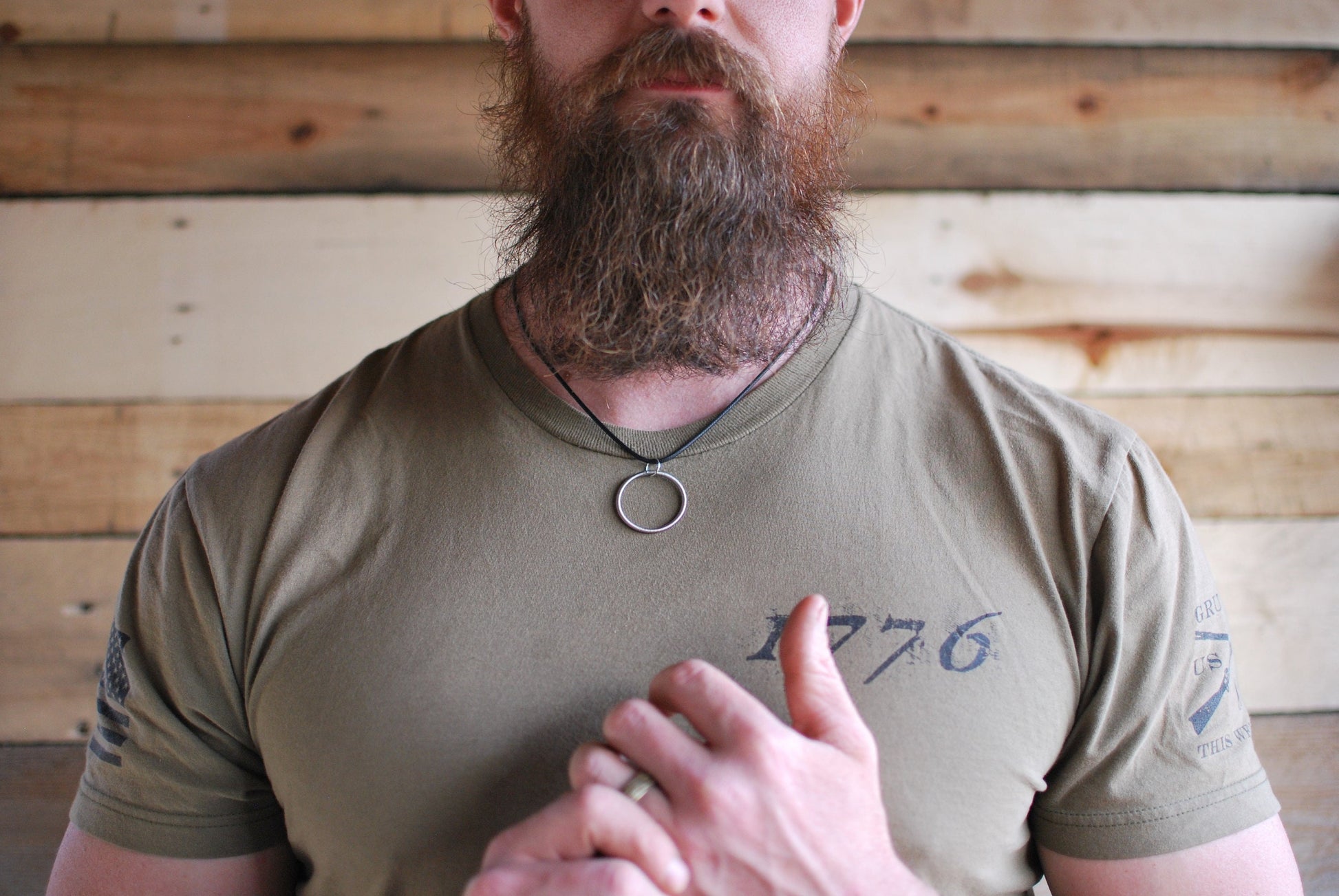 Recycled Bass String Circle Pendant - Guitar Player Jewelry