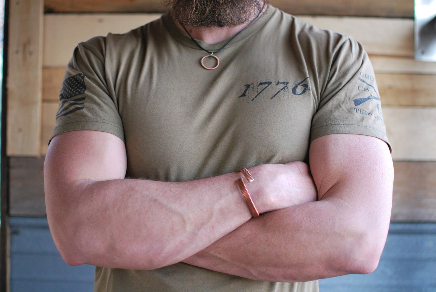 Recycled Piano String Cuff Bracelet: Hammered Copper Jewelry