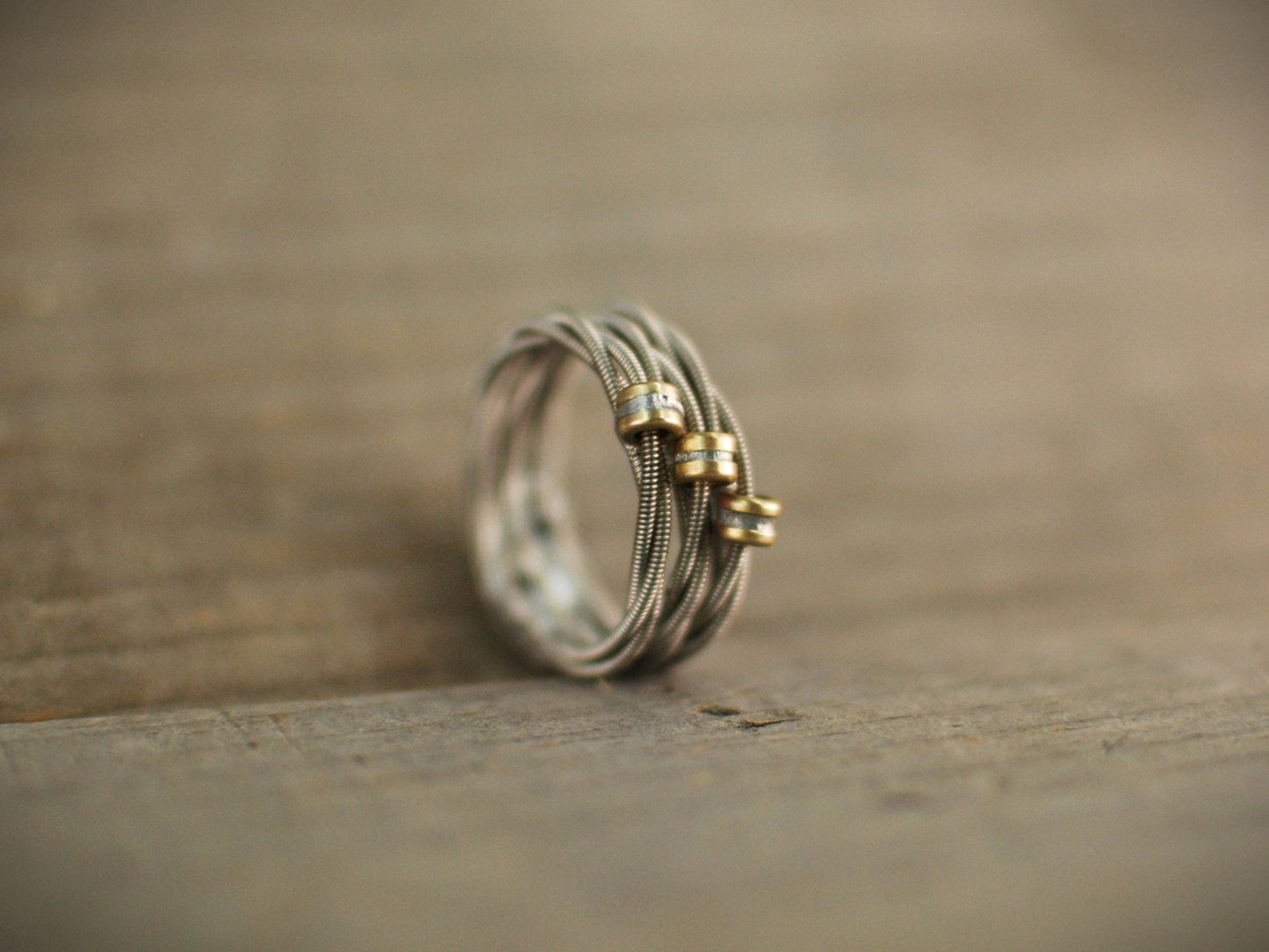 3 Stacked Guitar String Rings, Guitar Wedding Band, Guitar String Jewelry, Stacked Ring, Stacking Rings, Gift for Him, Gift for Musician