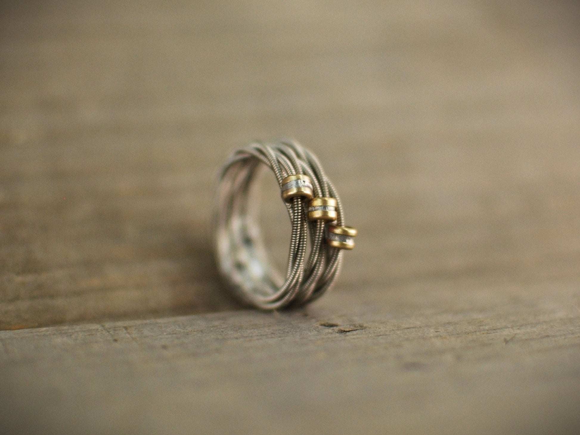 3 Stacked Guitar String Rings, Guitar Wedding Band, Guitar String Jewelry, Stacked Ring, Stacking Rings, Gift for Him, Gift for Musician
