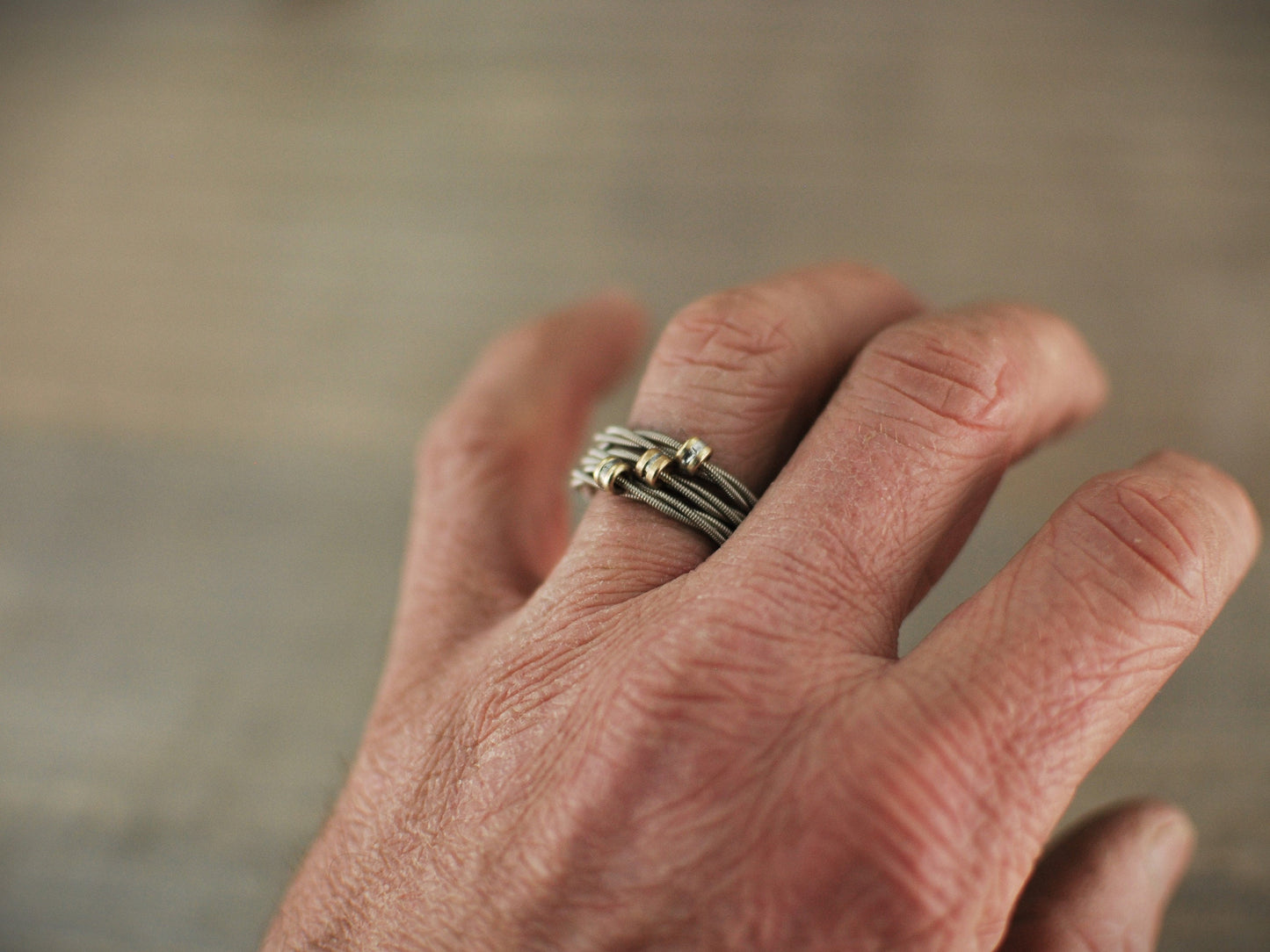 3 Stacked Guitar String Rings, Guitar Wedding Band, Guitar String Jewelry, Stacked Ring, Stacking Rings, Gift for Him, Gift for Musician