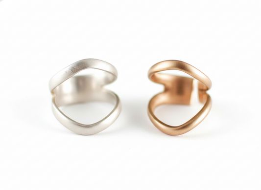 Recycled Silverware Fork Tine Ring: Boho Silver Plated Jewelry