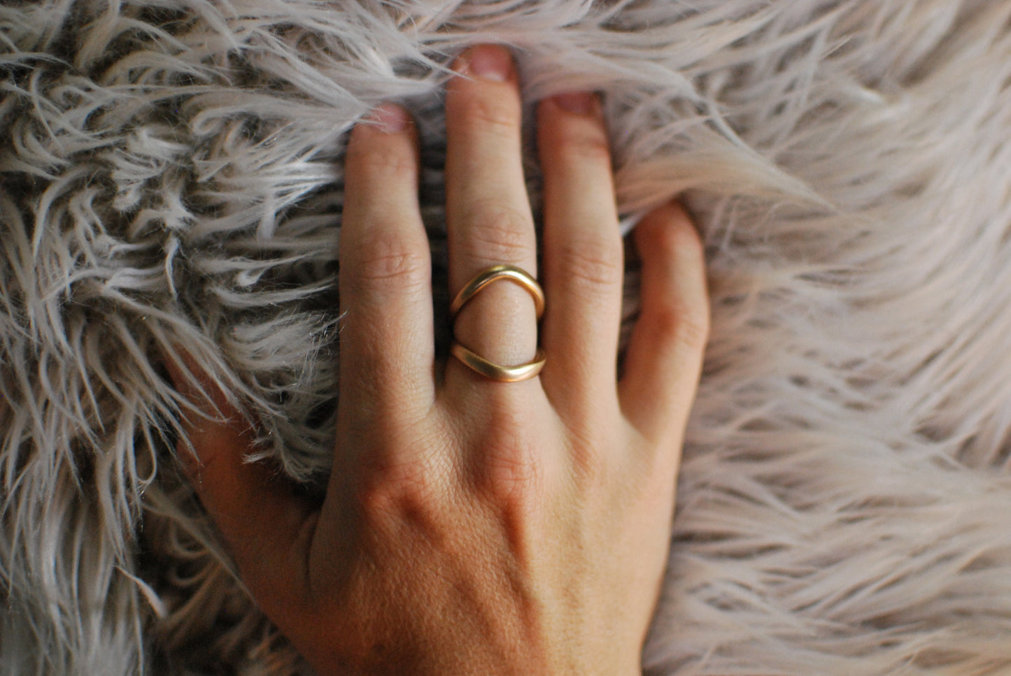 Recycled Silverware Fork Tine Ring: Boho Silver Plated Jewelry
