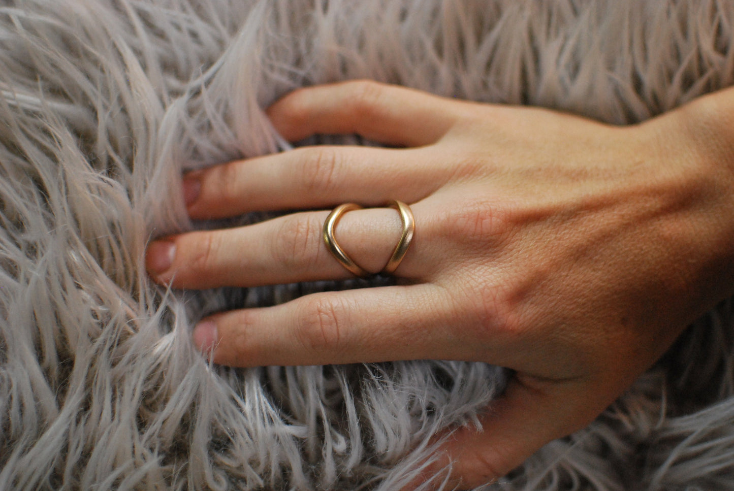 Recycled Silverware Fork Tine Ring: Boho Silver Plated Jewelry