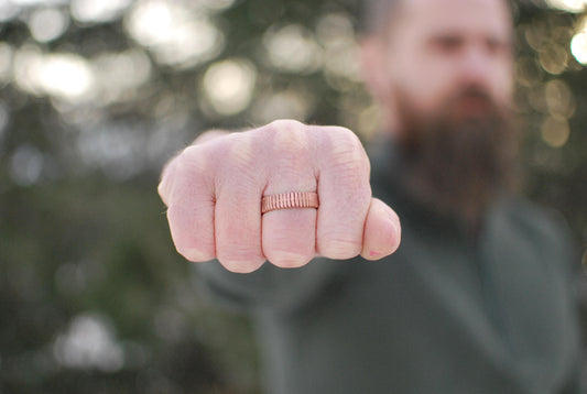 Hammered Piano Wire Ring