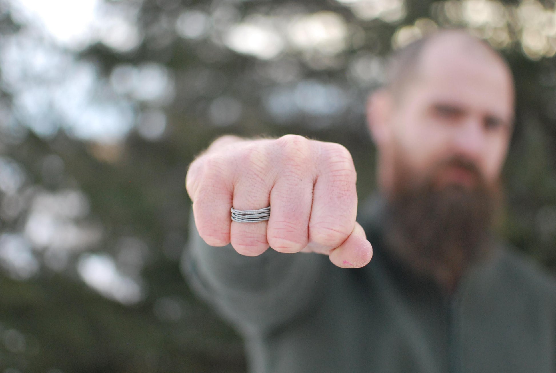 Stacked Guitar String Ring: Recycled Music Jewelry, Custom Size and Color Pattern Options