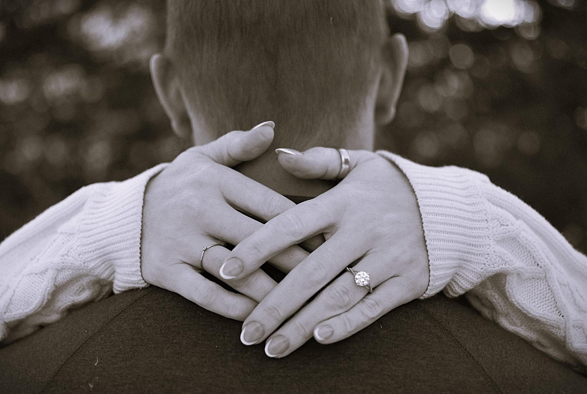 Guitar String Engagement Ring: 8mm Stone in Sterling Silver Setting