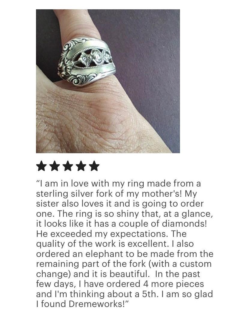 Custom Spoon Jewelry, Memorial Jewelry & Gifts Made from Your Flatware | Rings, Keychains & Keepsakes