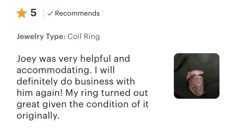 Custom Spoon Jewelry, Memorial Jewelry & Gifts Made from Your Flatware | Rings, Keychains & Keepsakes